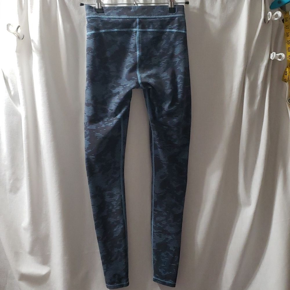 Under Armour. Blue & Black Patterned Leggings. Si… - image 3
